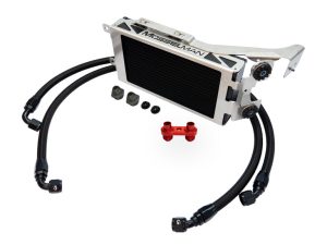 Mosselman Single Oil Cooler Kit, Red, BMW 1-Series E8X